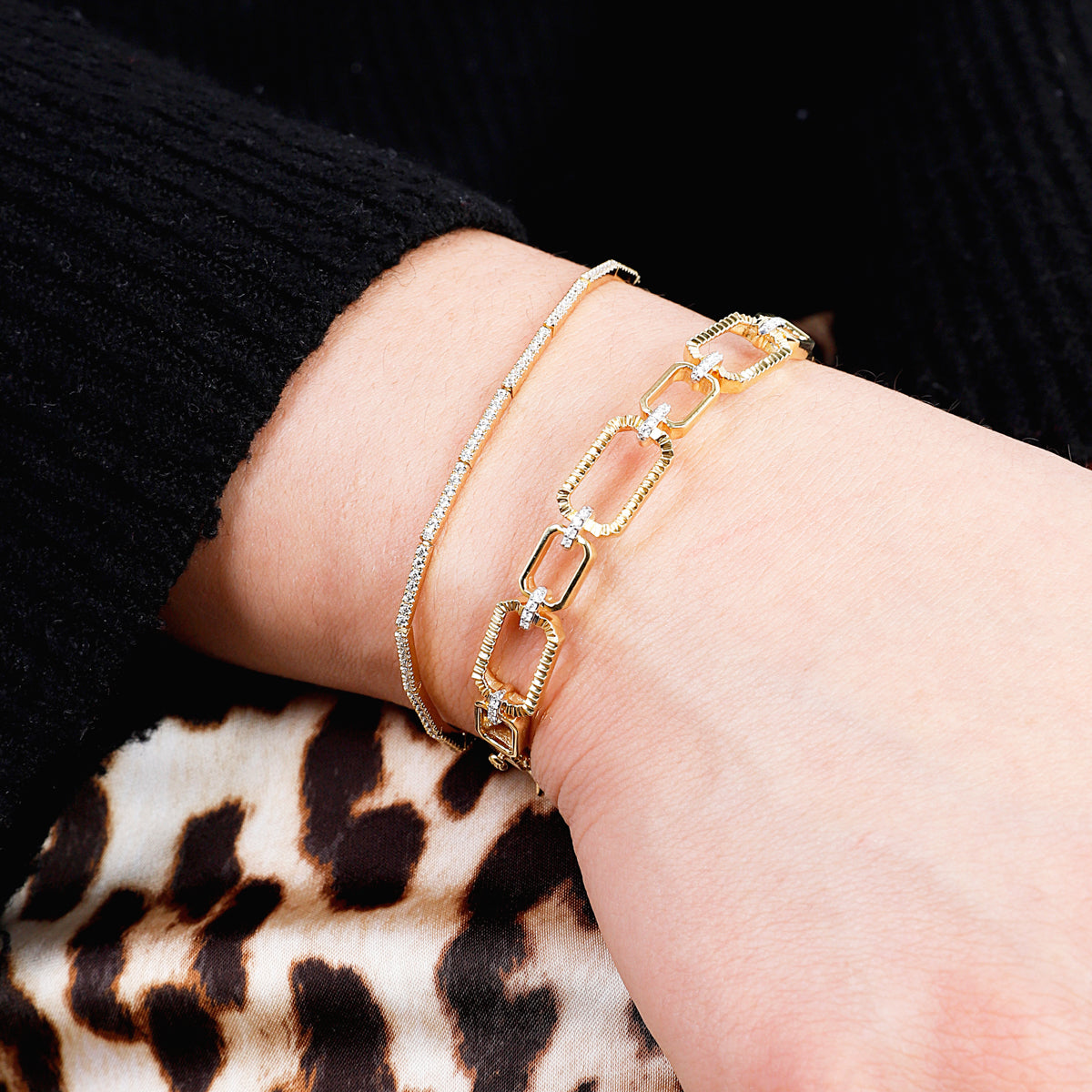 Rectangular Link Bangle