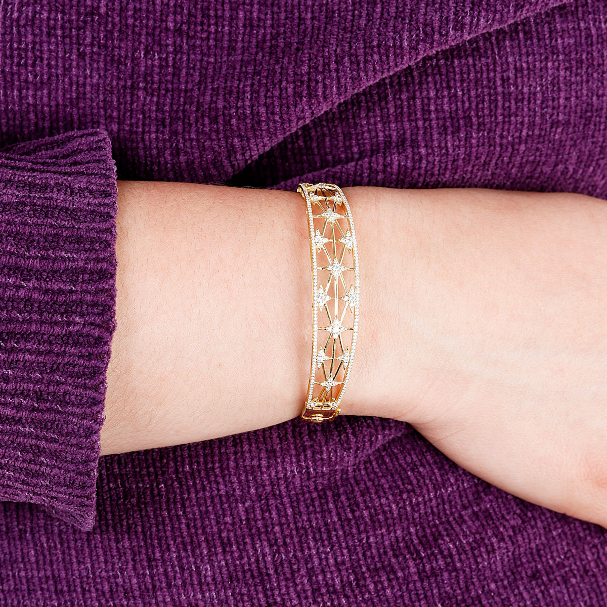 Midnight Star Diamond Bangle