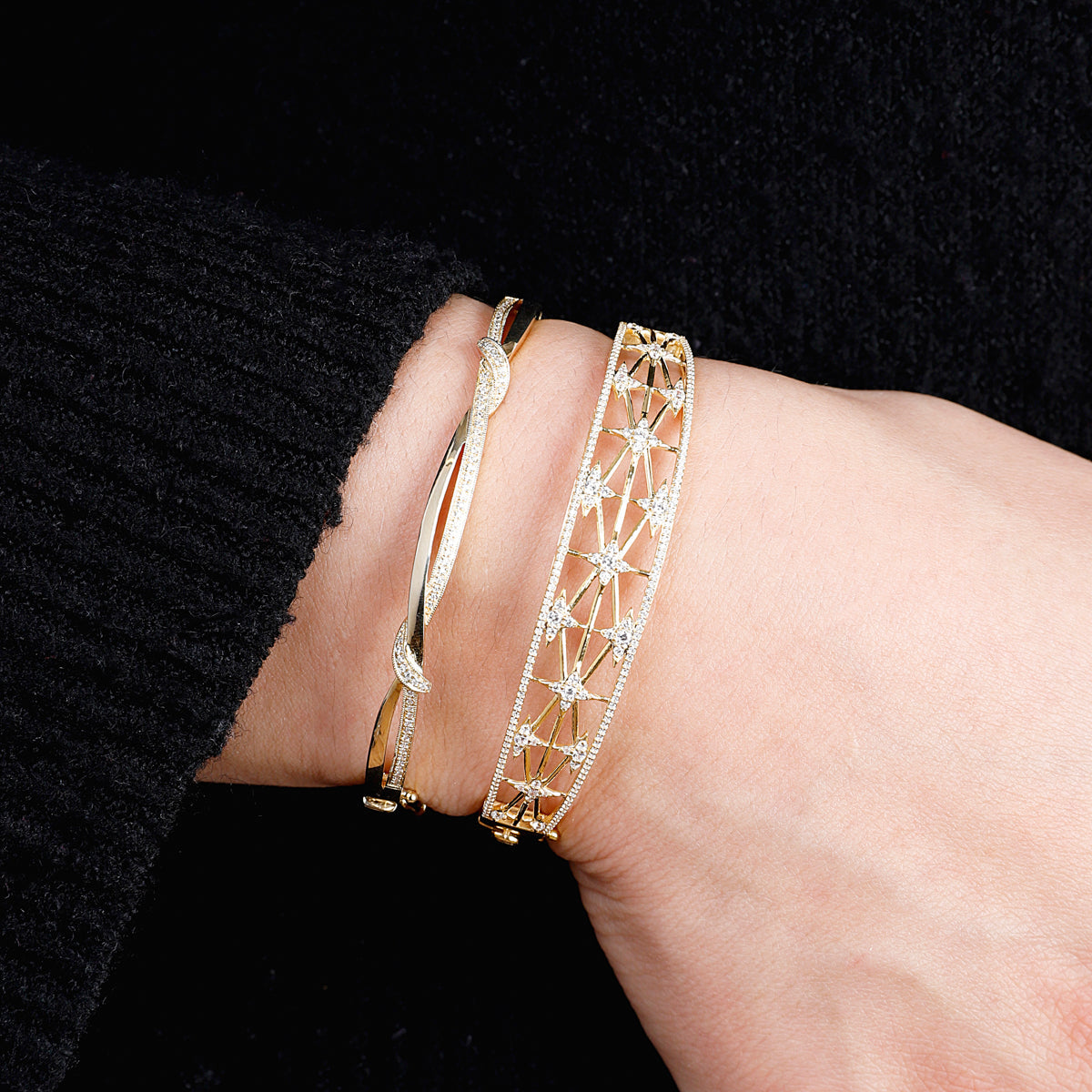 Midnight Star Diamond Bangle