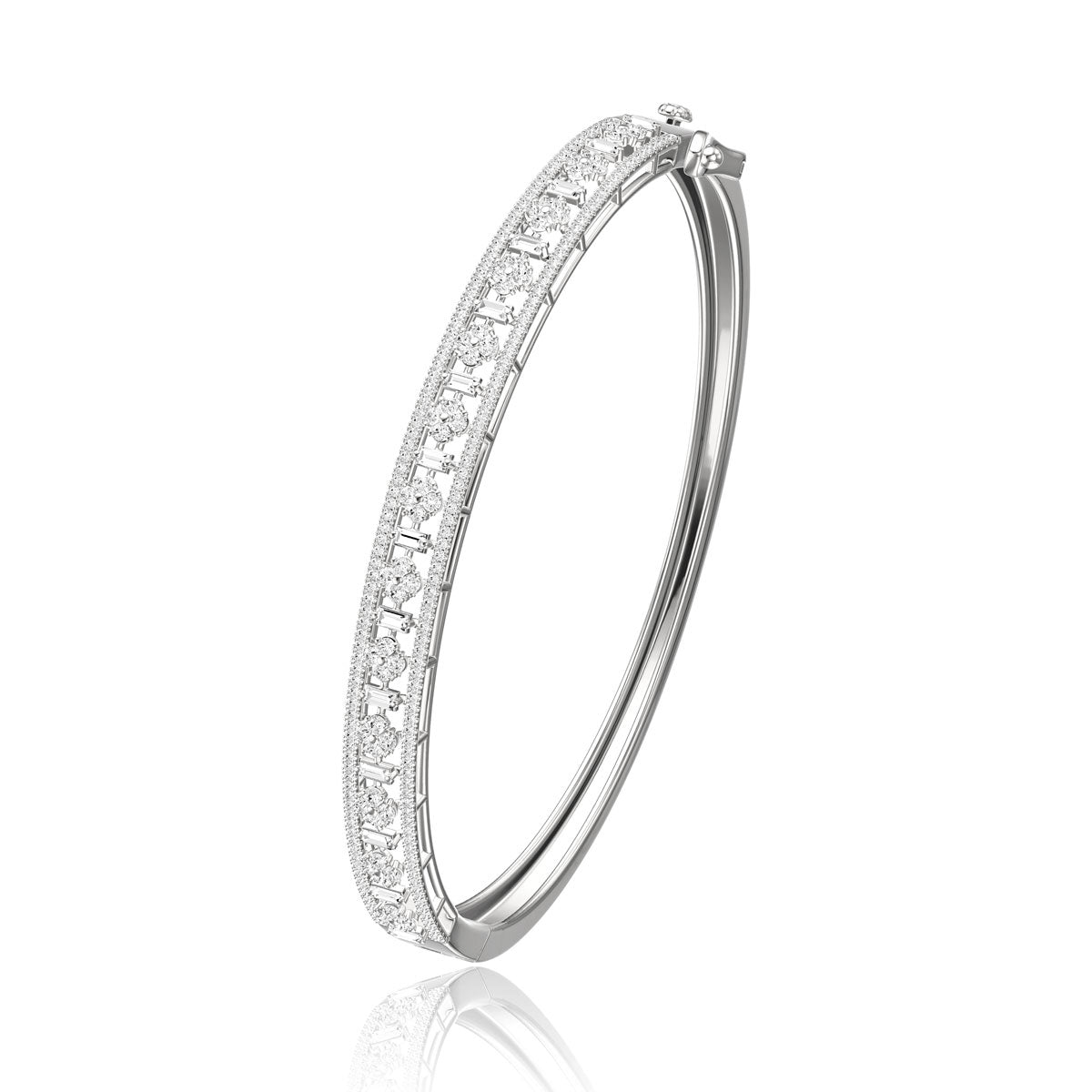 Clover & Baguette Bangle