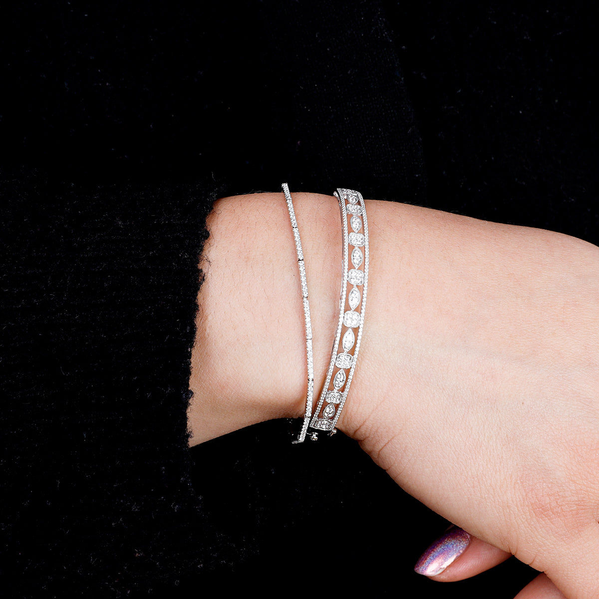 Clover & Petal Bangle