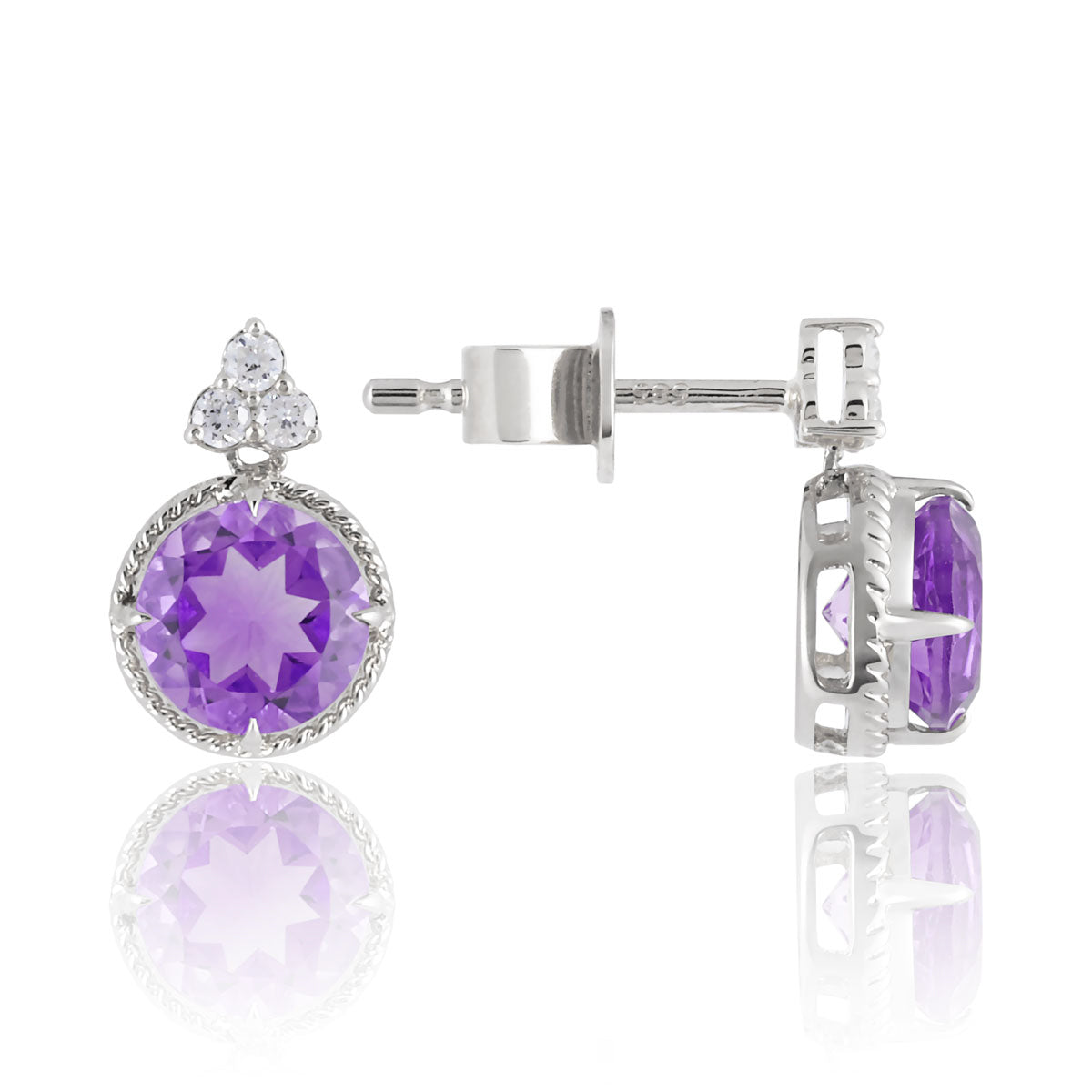 Luxe Round Gem Earrings