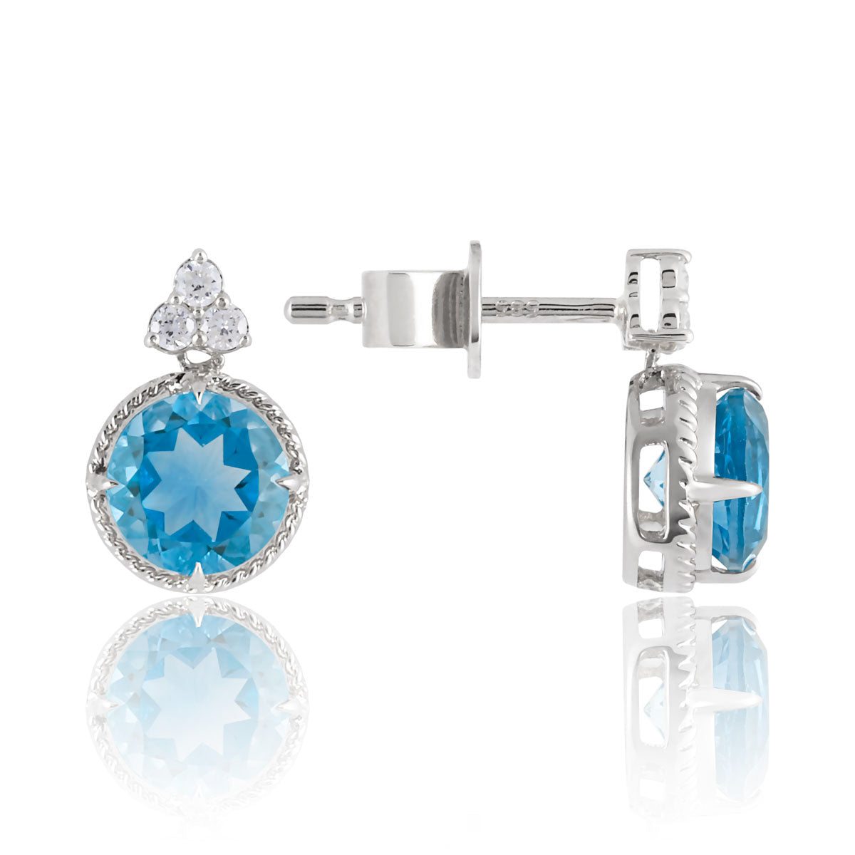 Luxe Round Gem Earrings