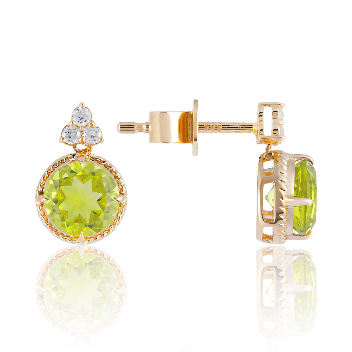 Luxe Round Gem Earrings