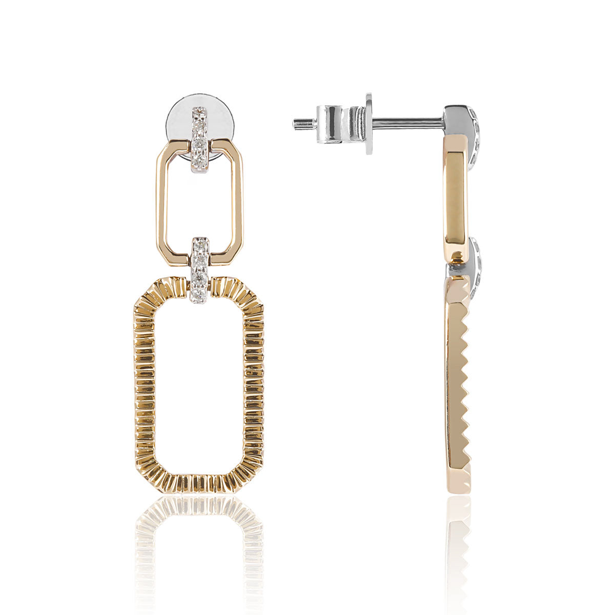 Rectangular Link Earrings
