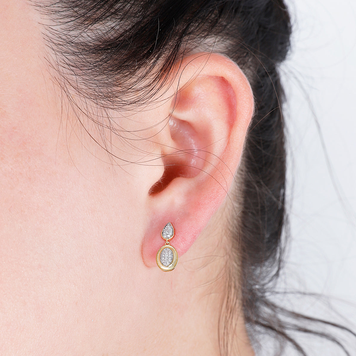 Gilded Pave Earrings