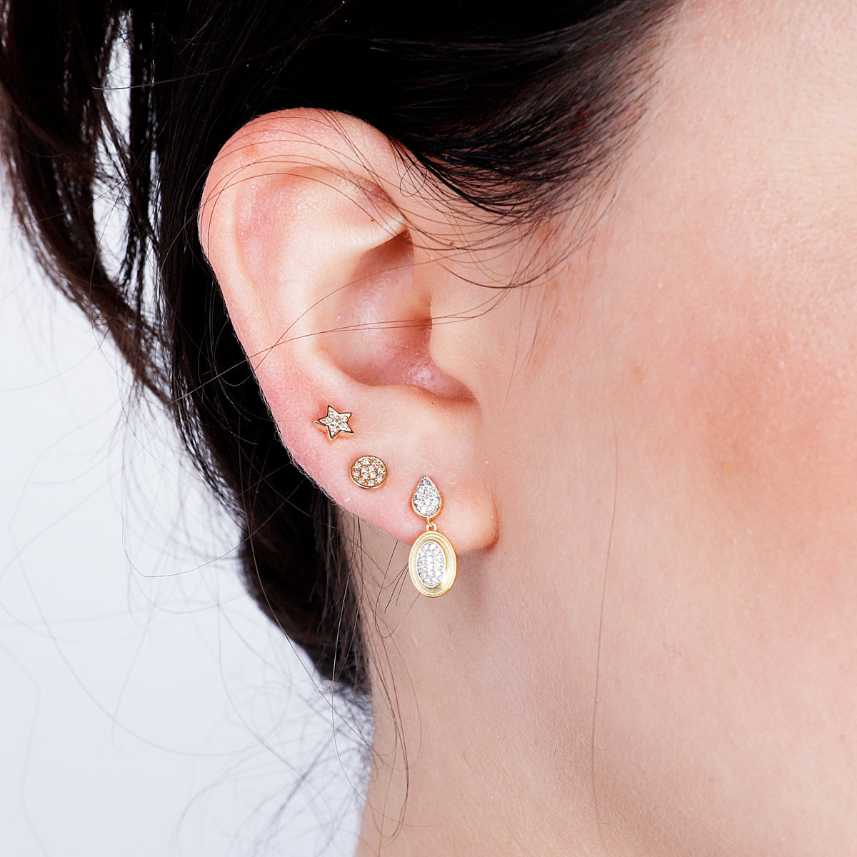 Gilded Pave Earrings