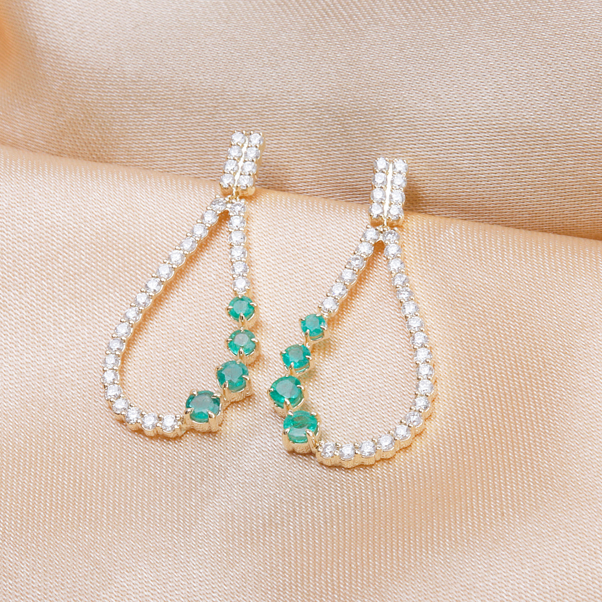 Studded Elegance Teardrop Earrings