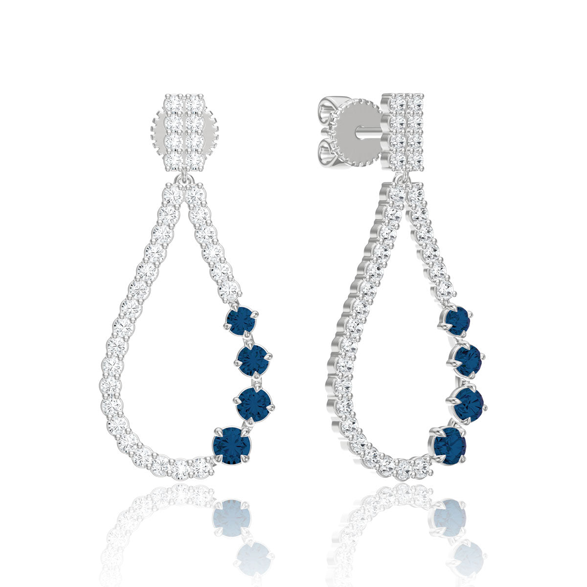 Studded Elegance Teardrop Earrings