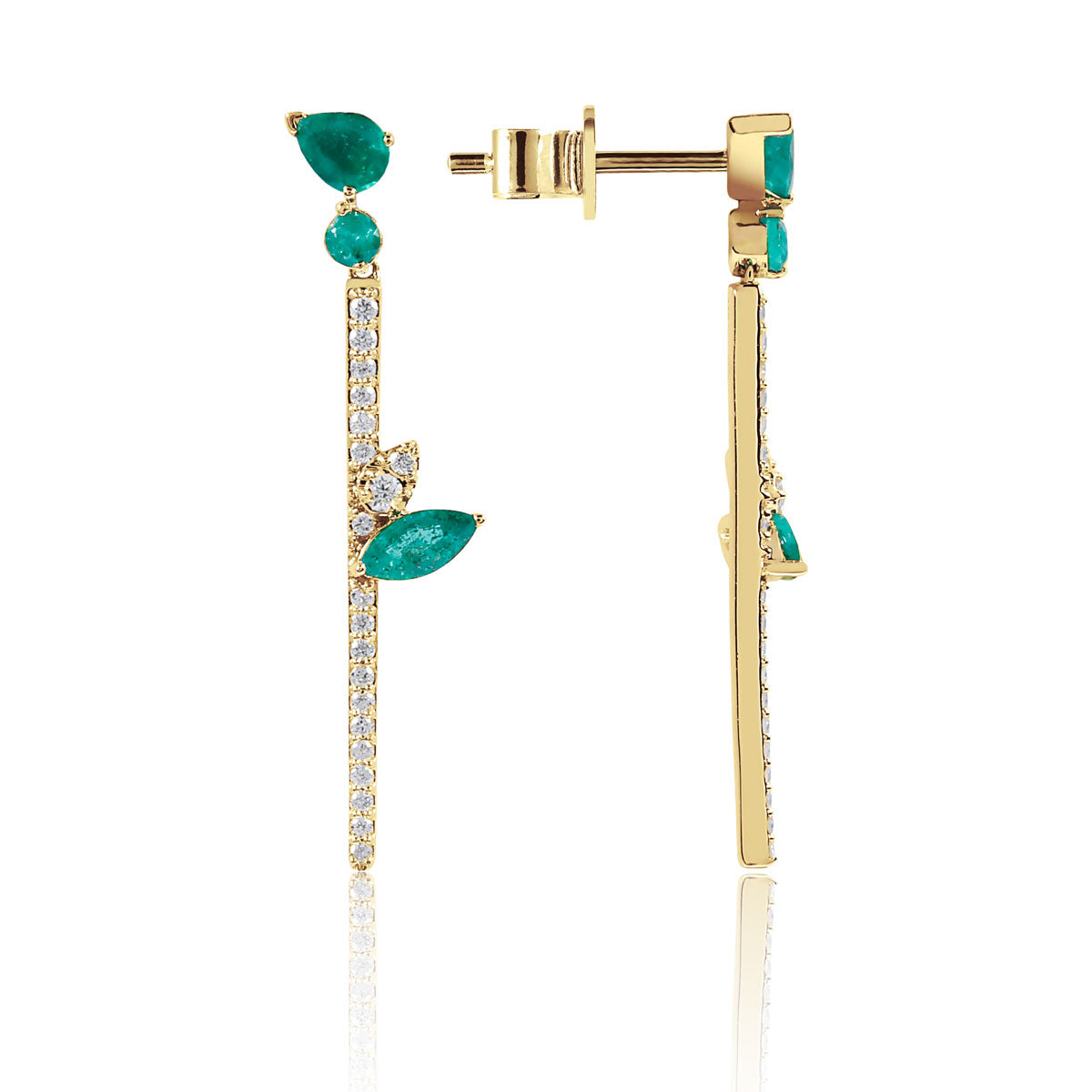 Gilded Vine Bar Earring