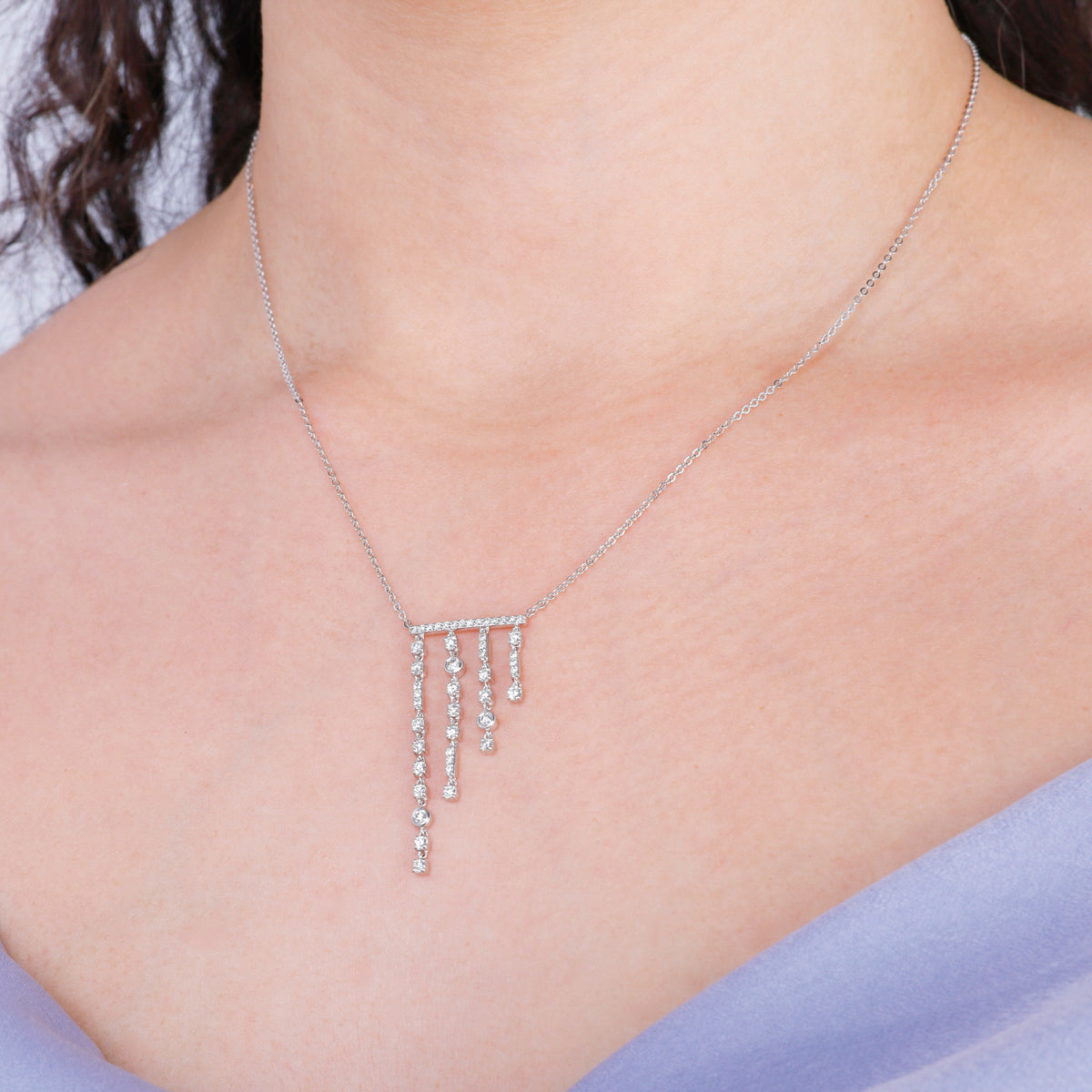 Four Row Diamond Necklace