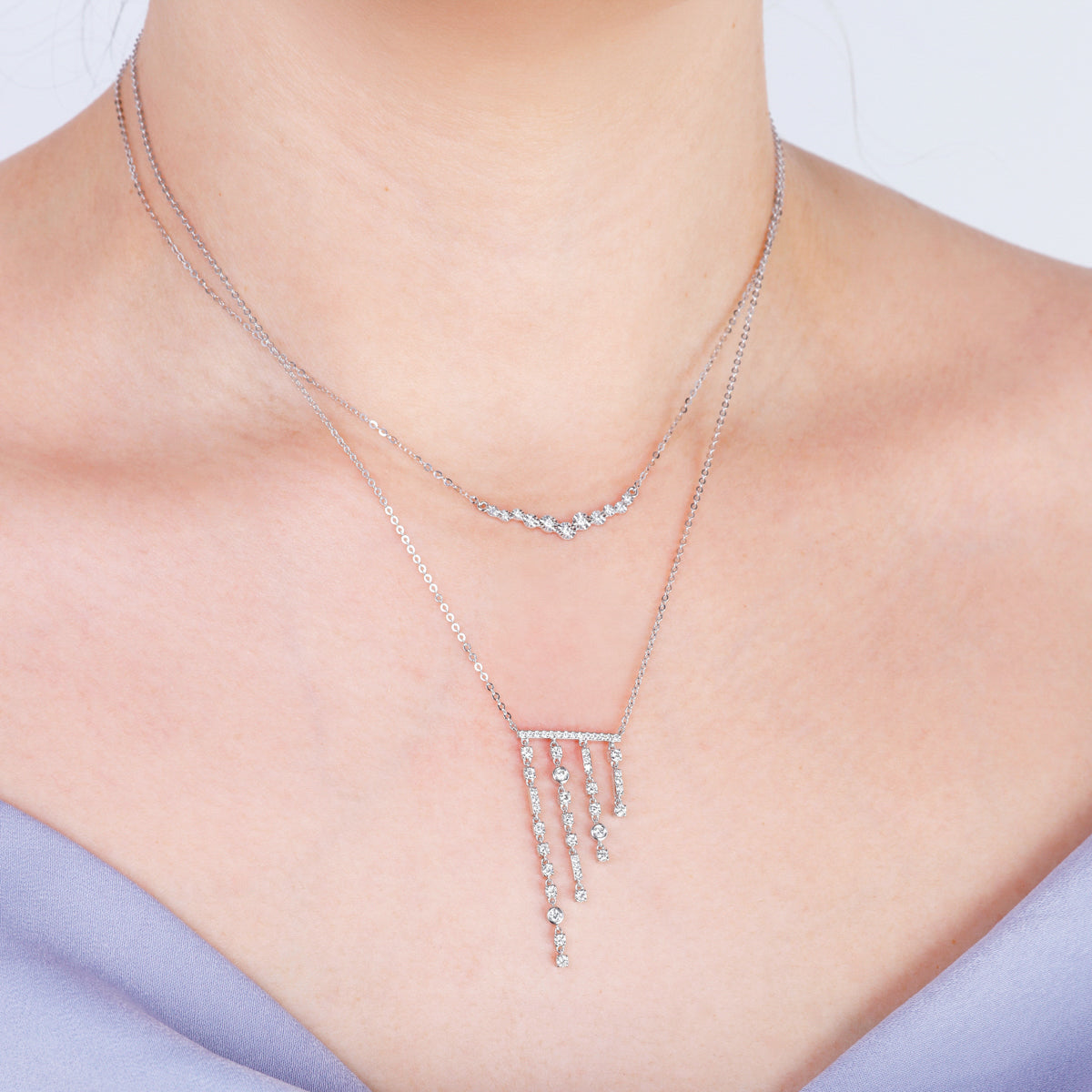 Four Row Diamond Necklace