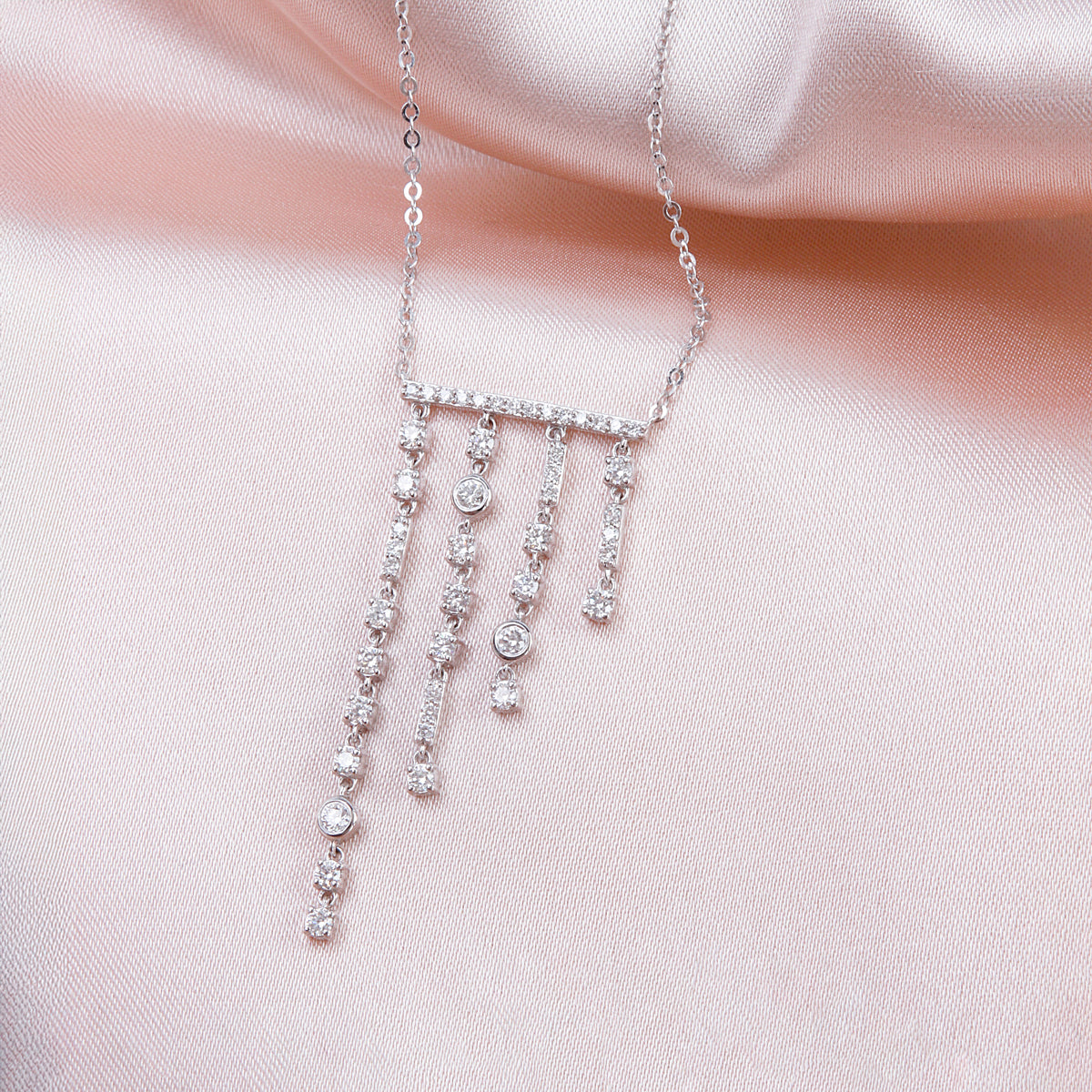 Four Row Diamond Necklace