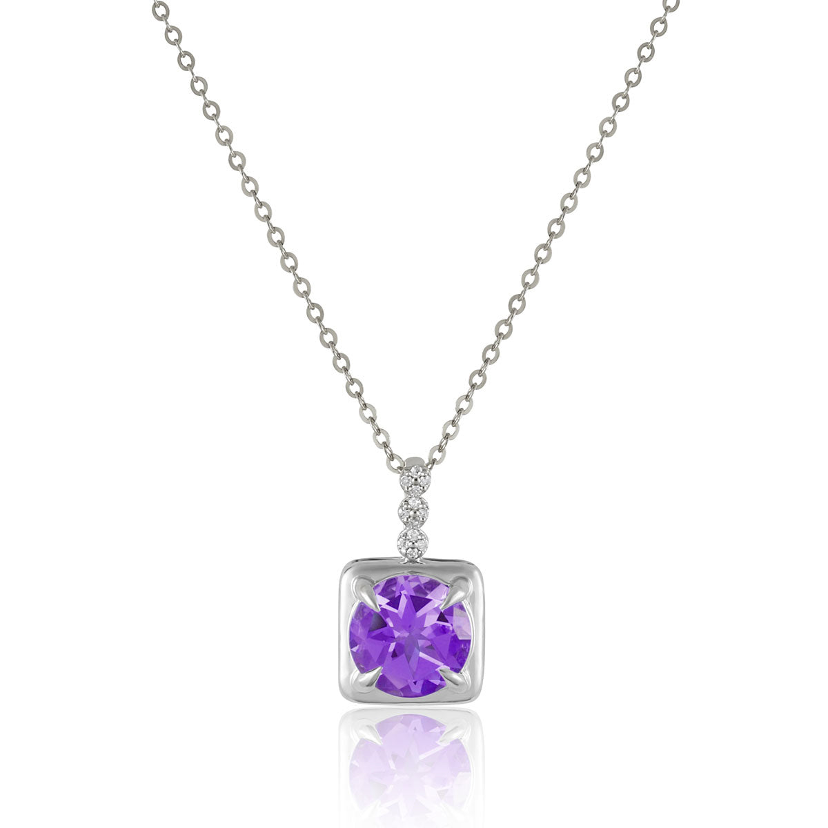 Golden Halo Round Gem Necklace