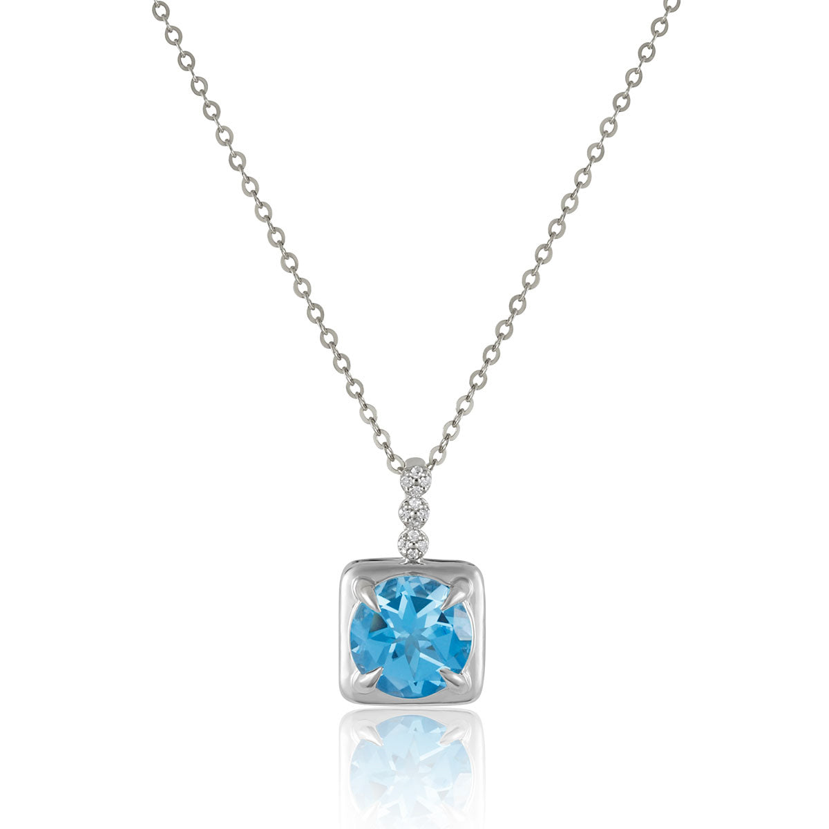 Golden Halo Round Gem Necklace