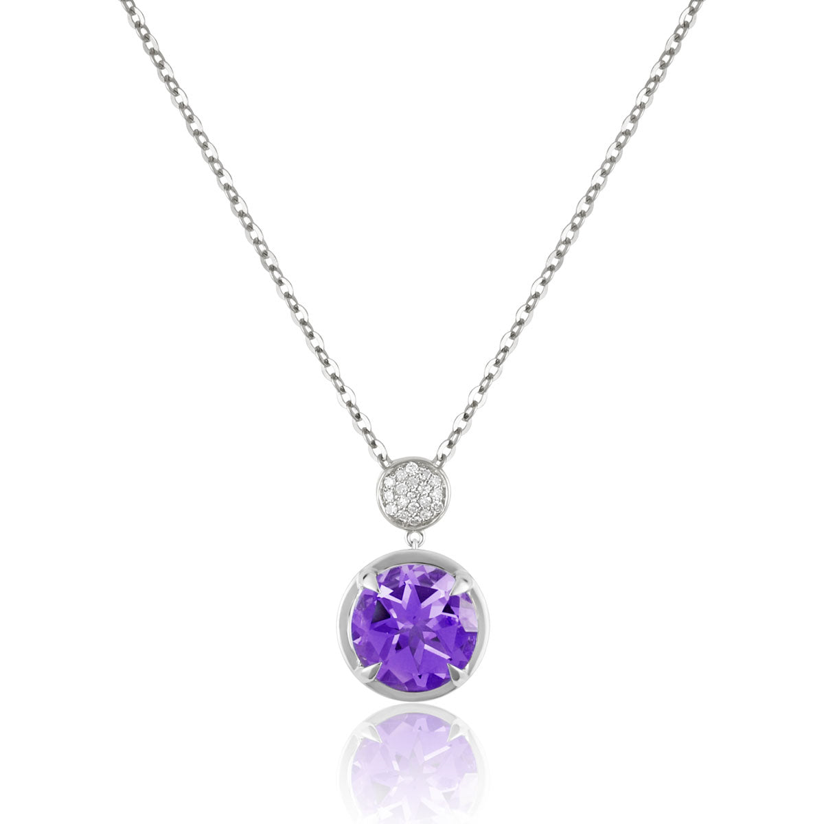 Lumnious Round Gem Necklace