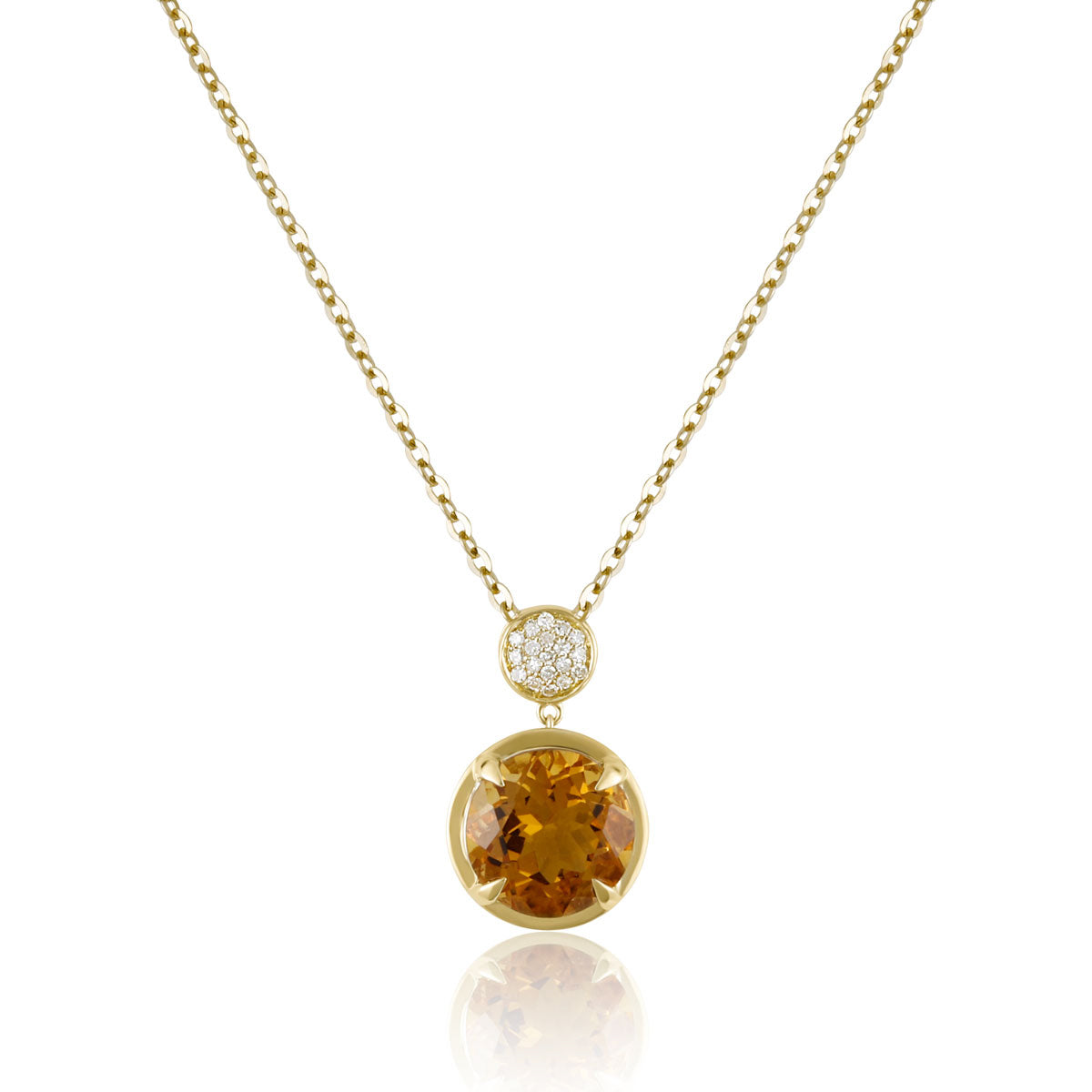 Lumnious Round Gem Necklace