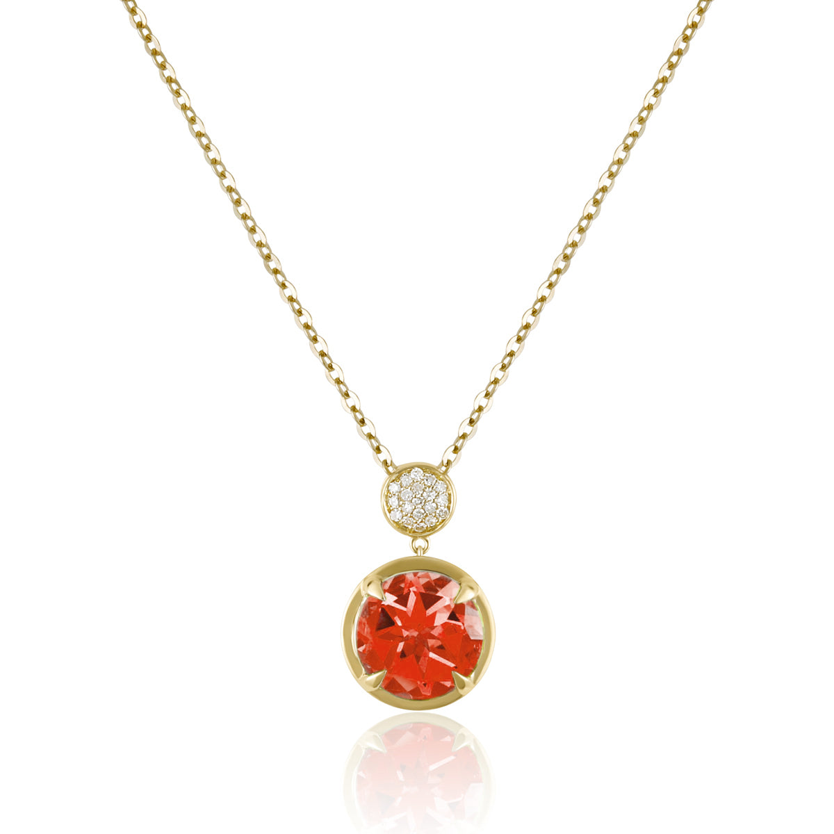 Lumnious Round Gem Necklace
