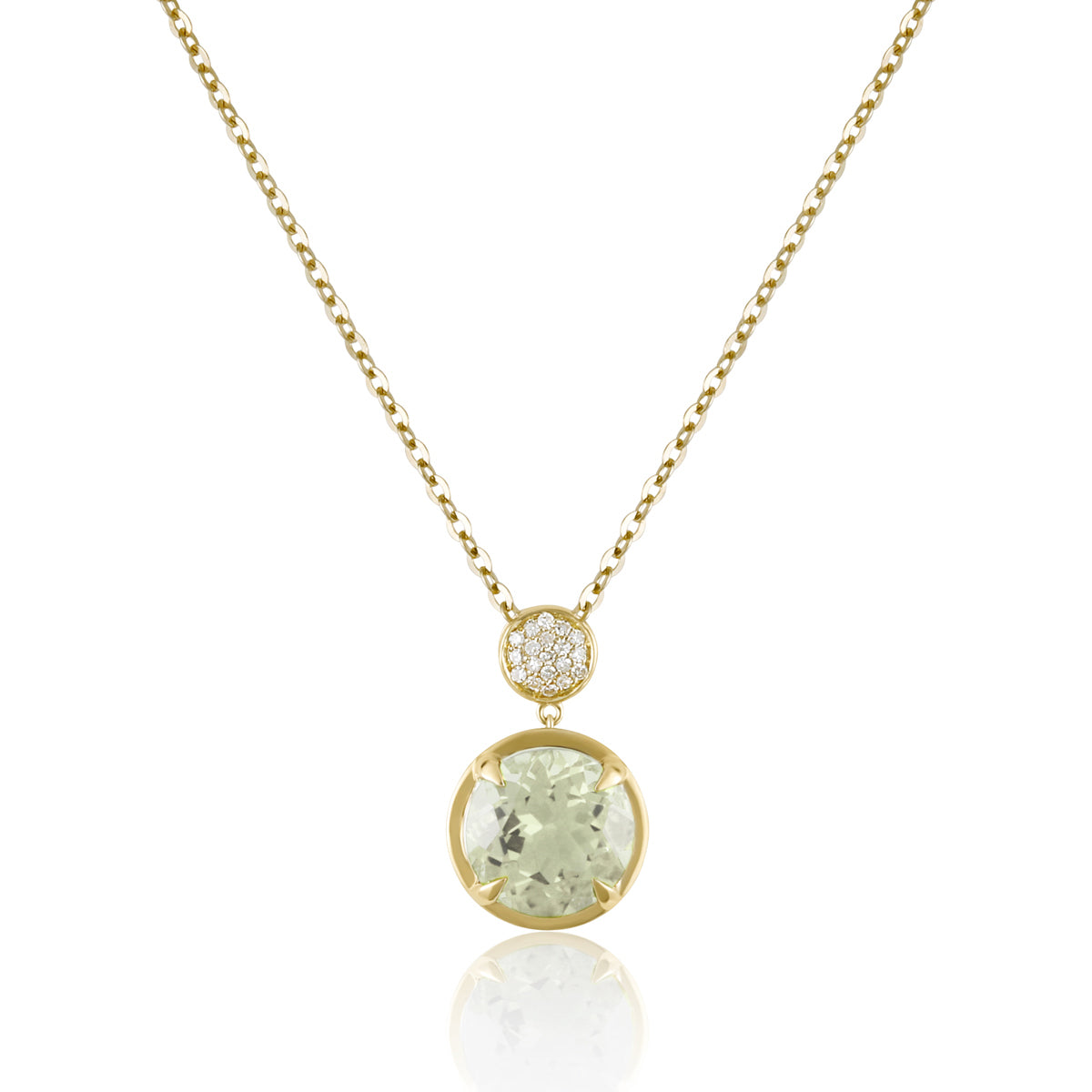 Lumnious Round Gem Necklace