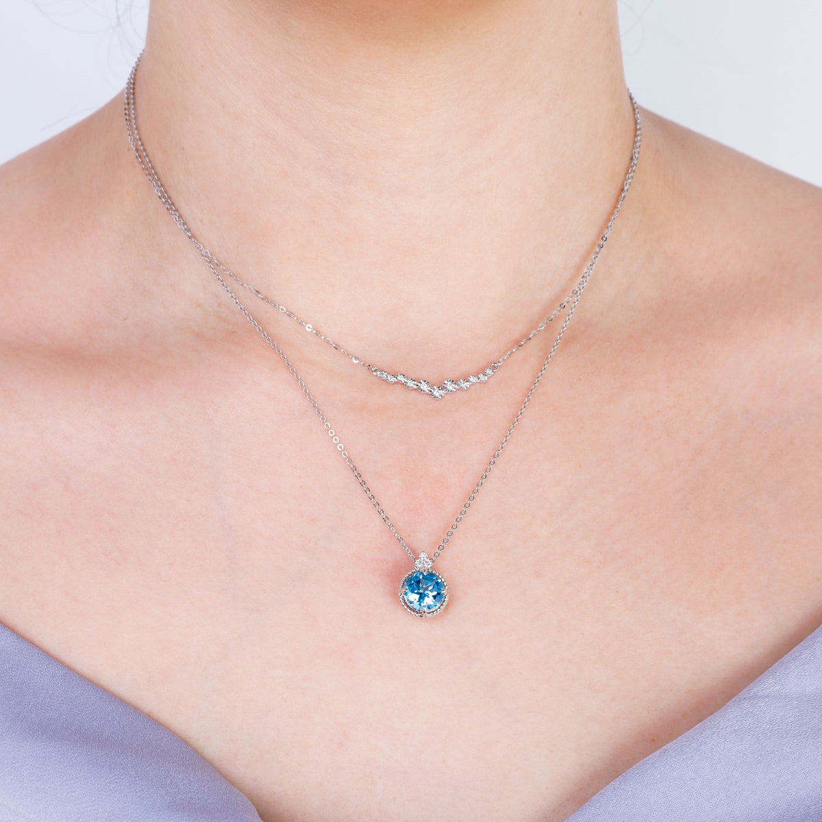 Luxe Round Gem Necklace