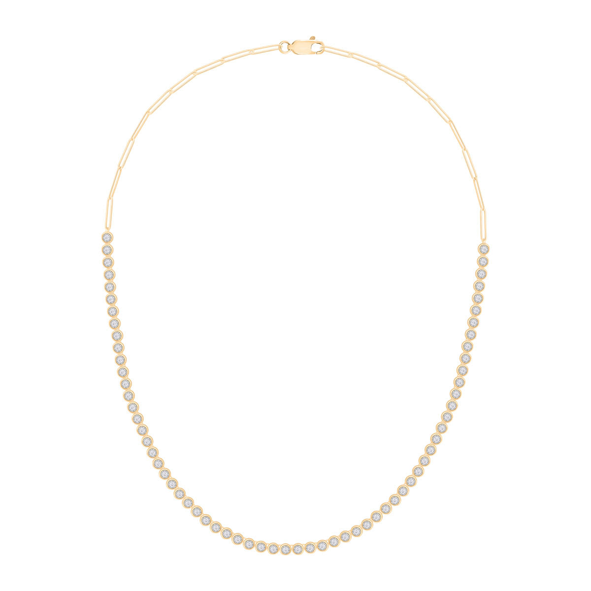 Diamond Bezel Tennis Necklace