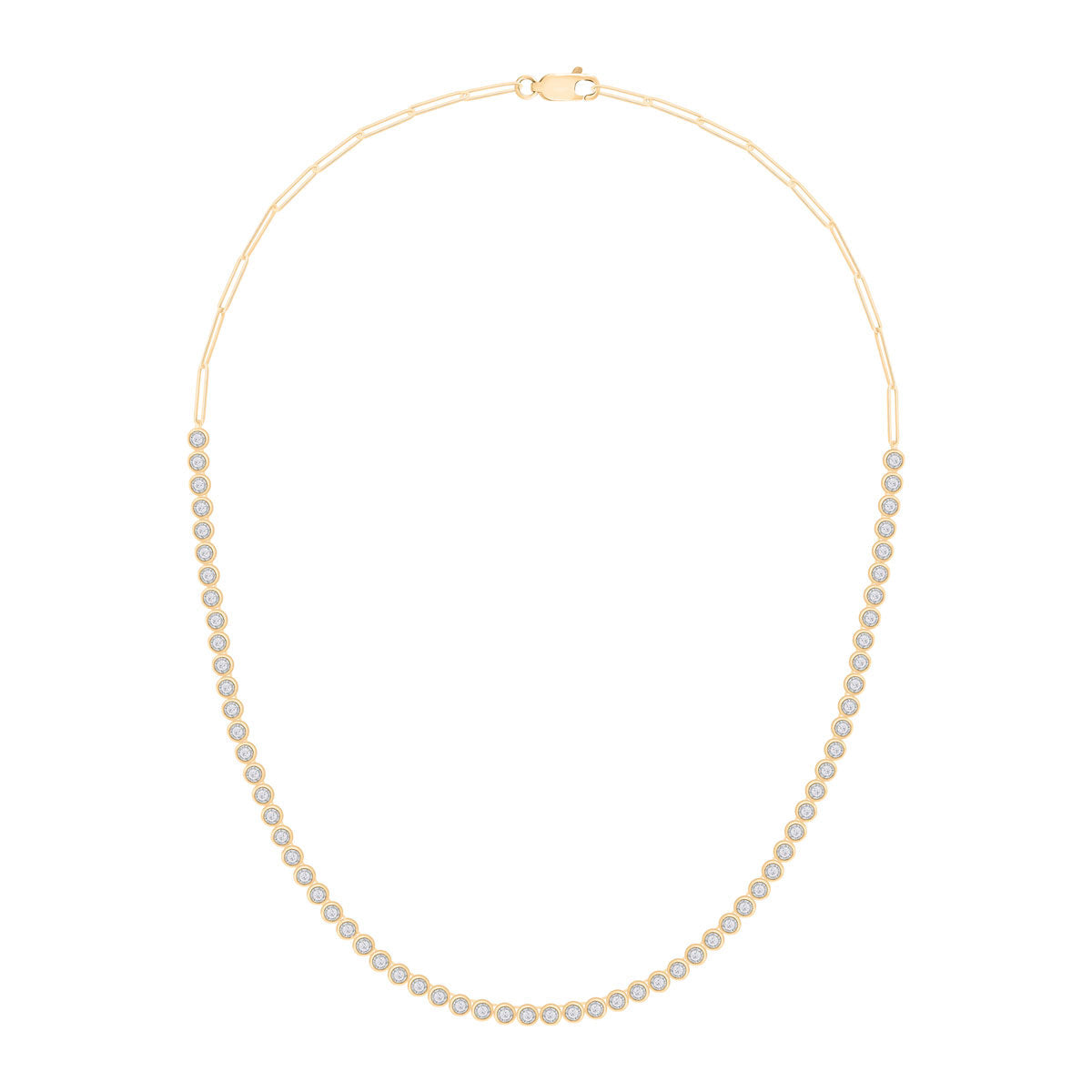 Diamond Bezel Tennis Necklace