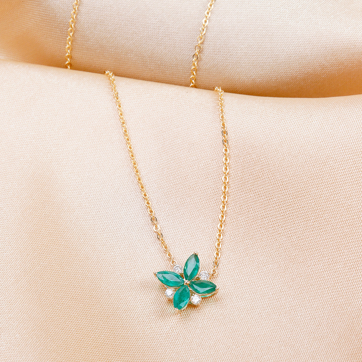 Marquis Flower Necklace