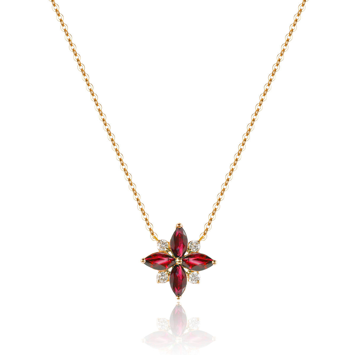 Marquis Flower Necklace