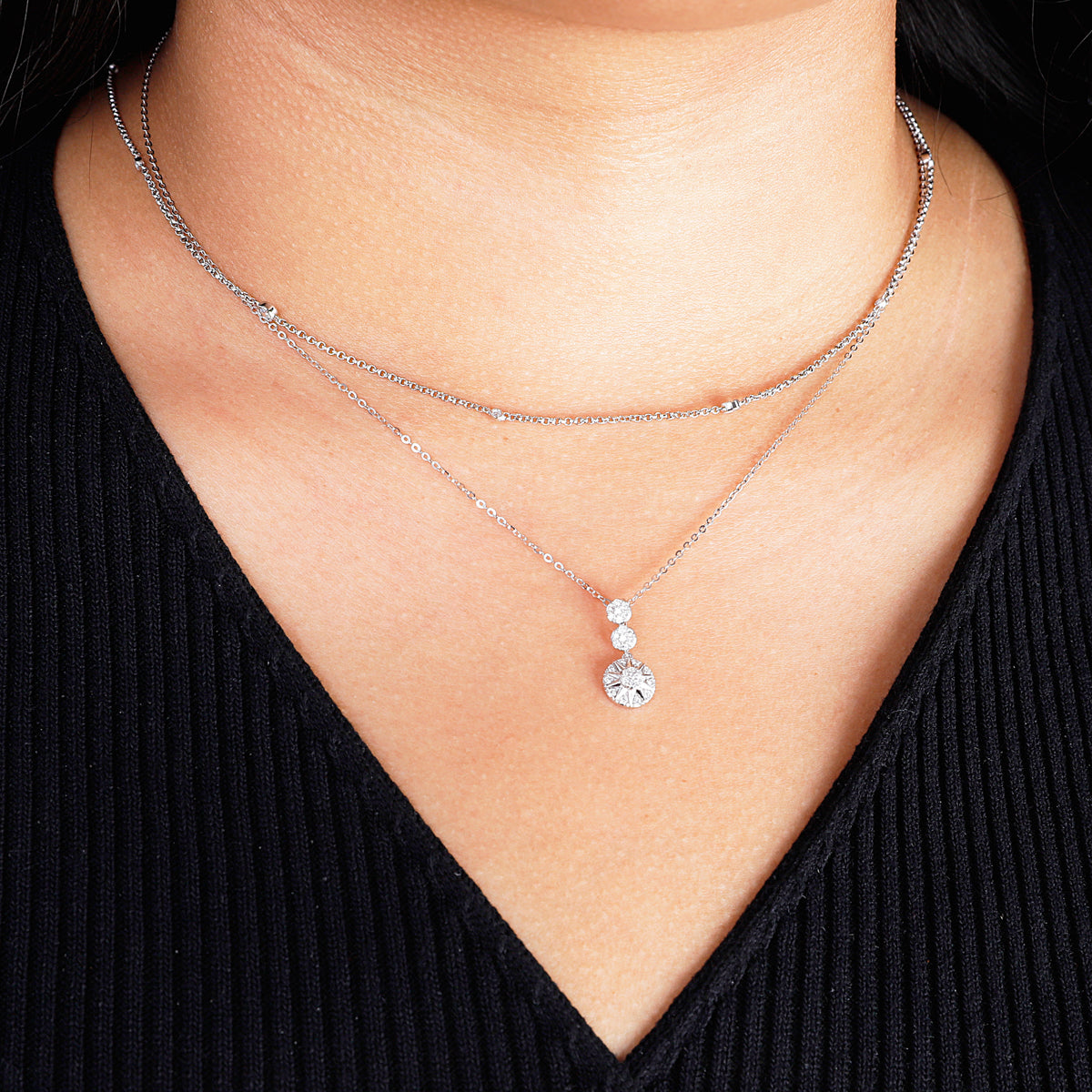 Nova Diamond Drop Necklace