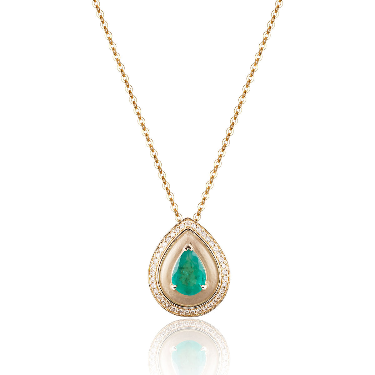 Sun Gilded Teardrop Necklace
