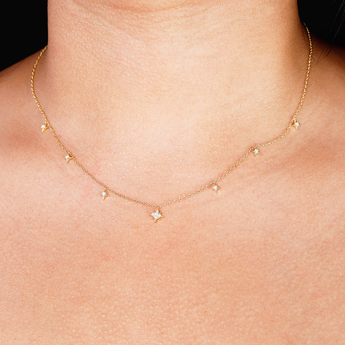 Cosmic Drop Diamond Necklace