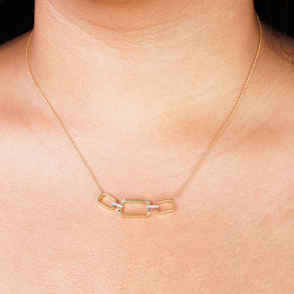 Rectangular Link Necklace