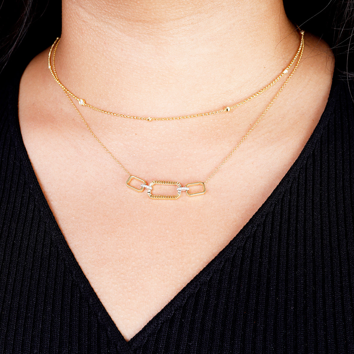 Rectangular Link Necklace