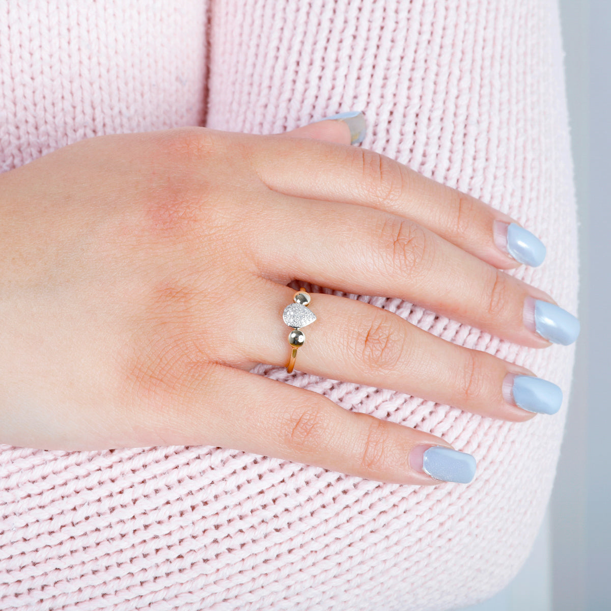 Pave Teardrop Ring