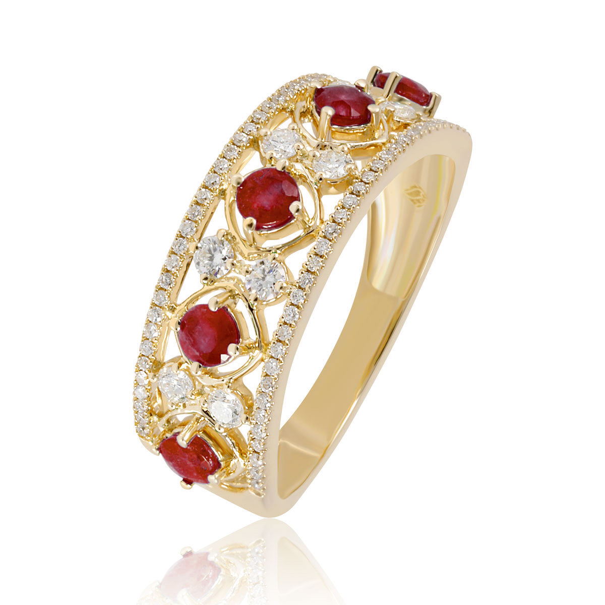 Round Precious Filigree Band