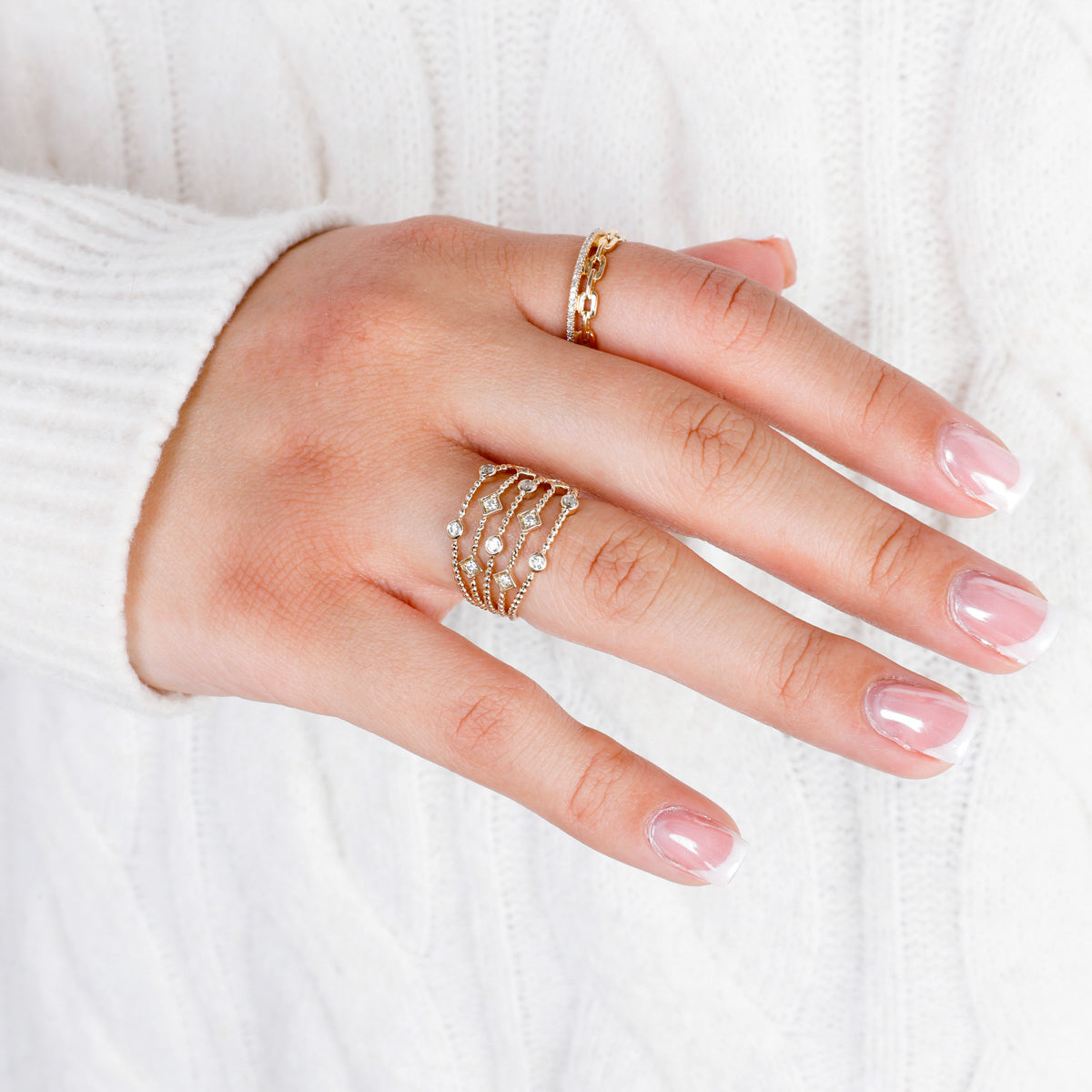 Beaded Labyrinth Ring