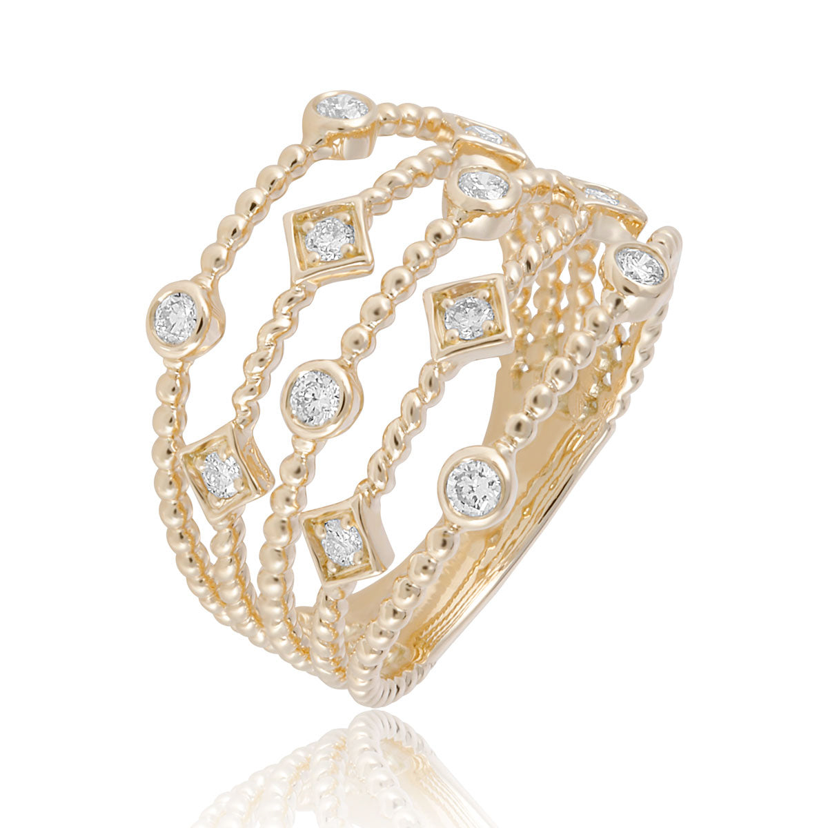 Beaded Labyrinth Ring