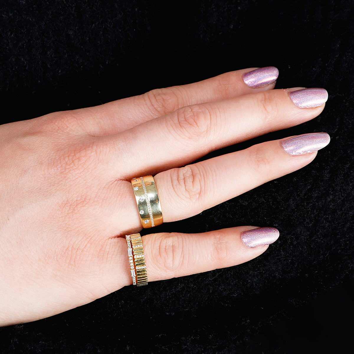 Bold Speckles Diamond Band
