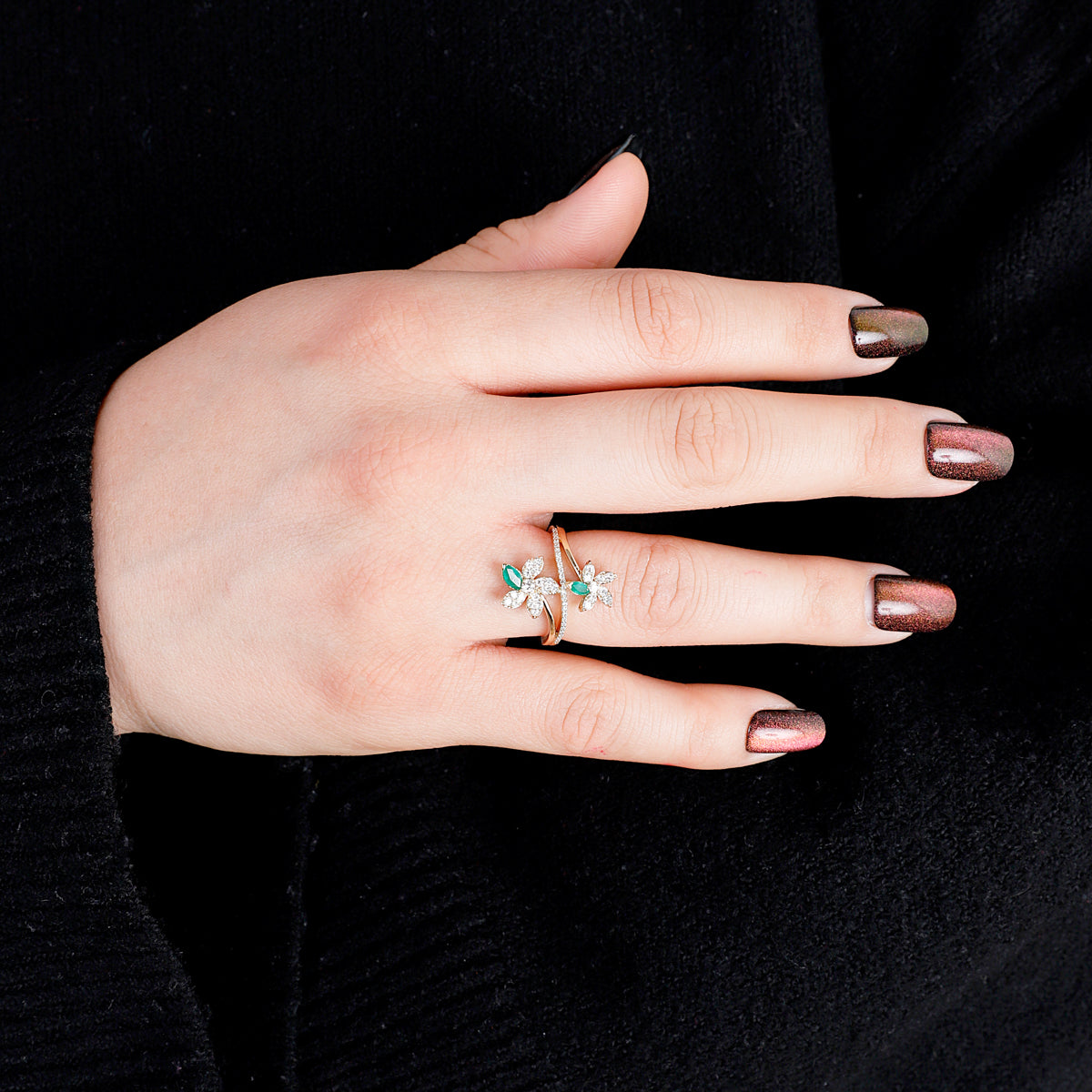 Fleur Duo Bypass Ring