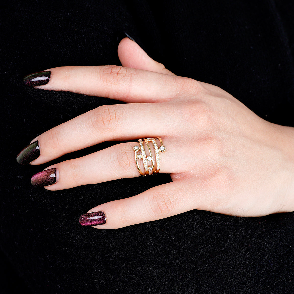 Golden Symphony Ring