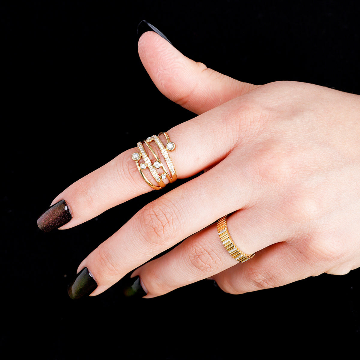 Golden Symphony Ring