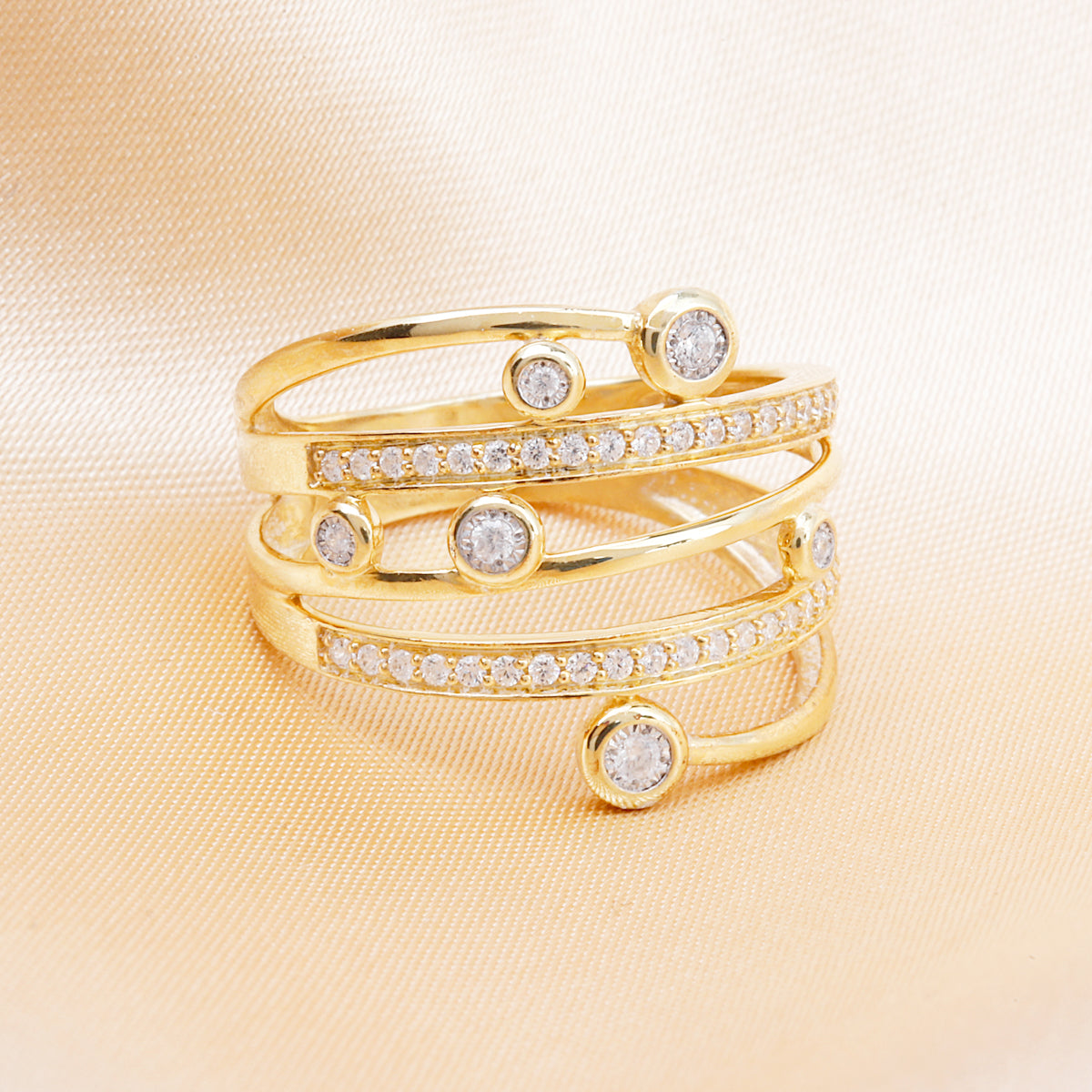 Golden Symphony Ring