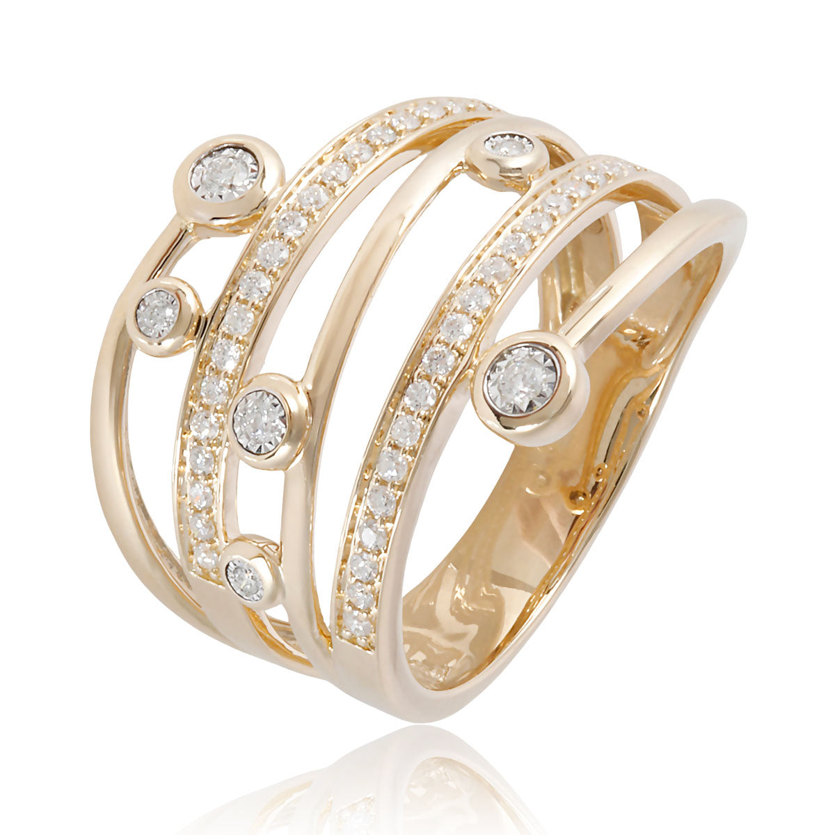 Golden Symphony Ring