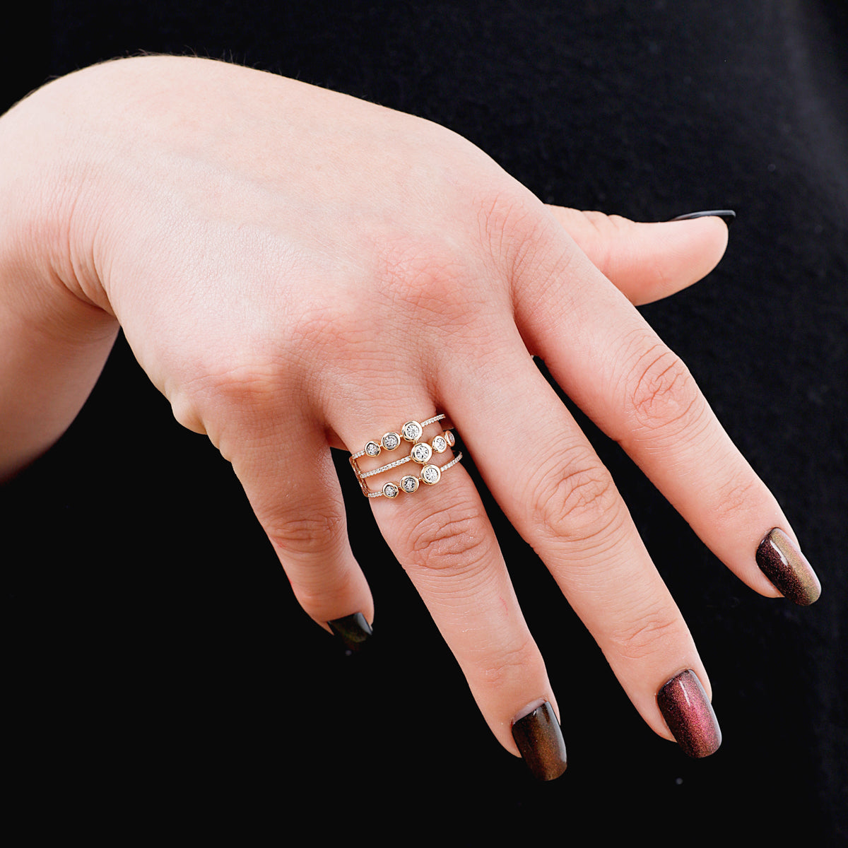 Triple Bubble Harmony Ring
