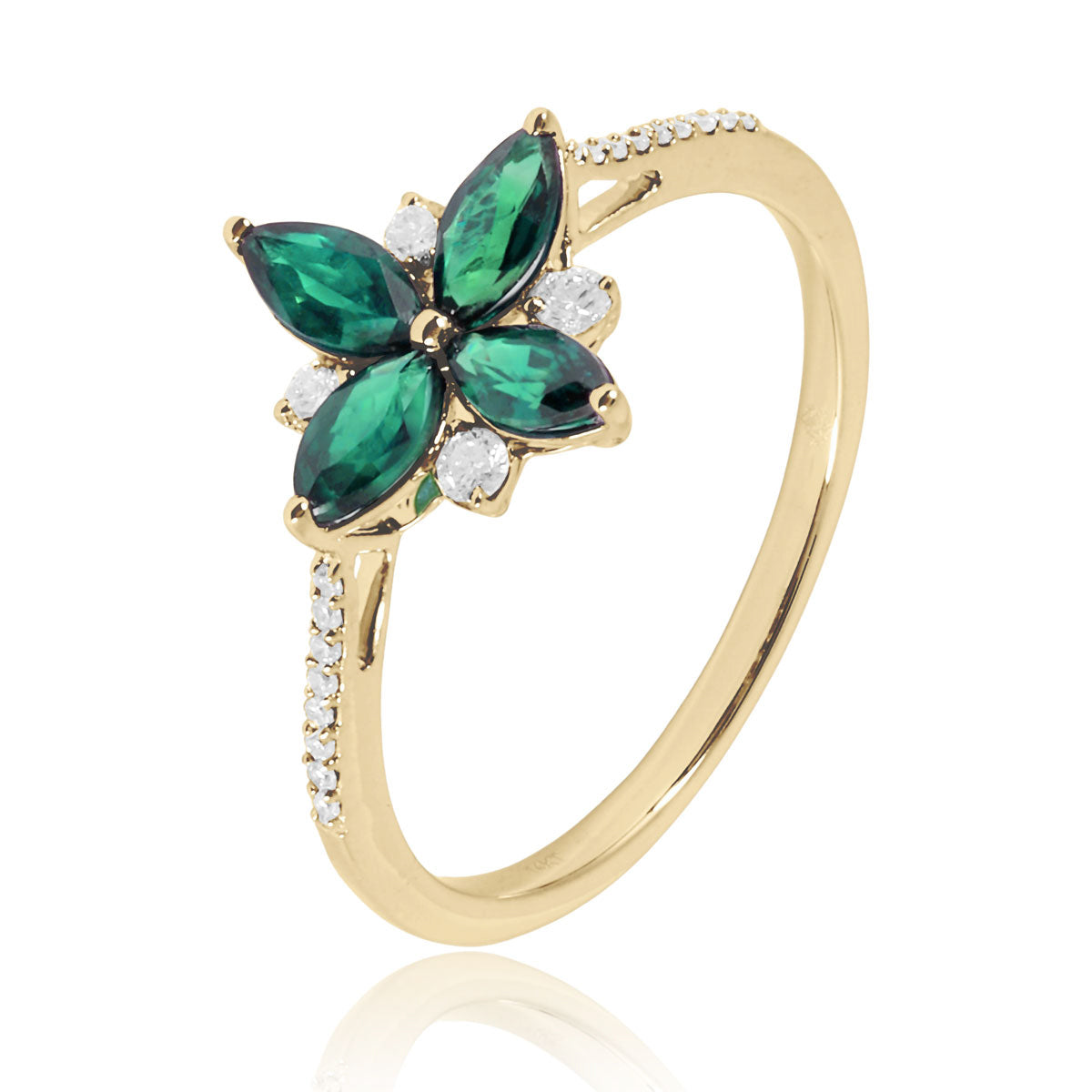 Marquise Flower Ring