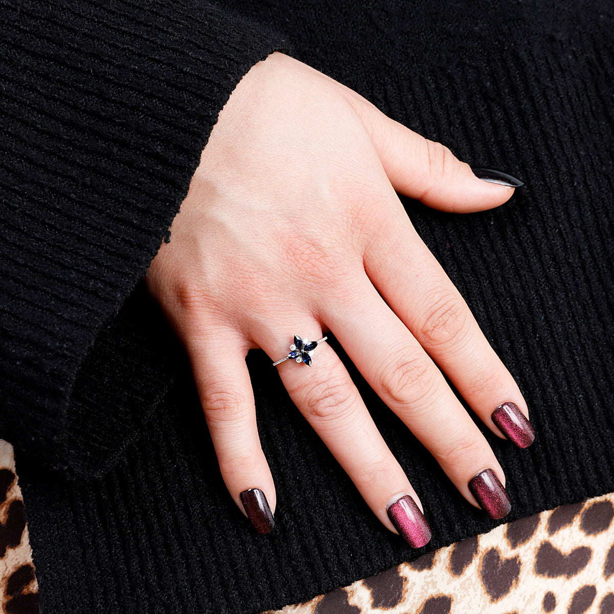 Marquise Flower Ring