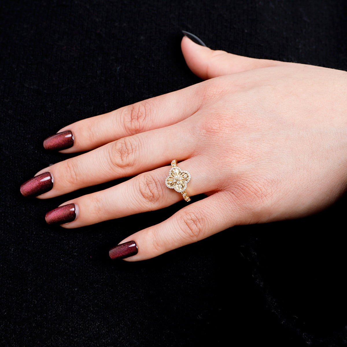 Vintage Lucky Clover Ring