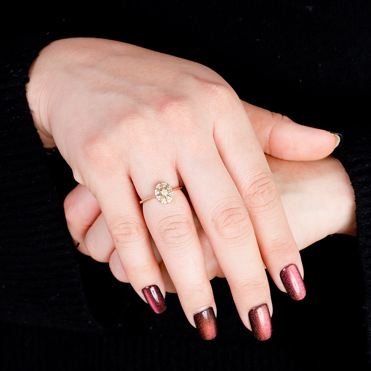 Sunburst Diamond Ring