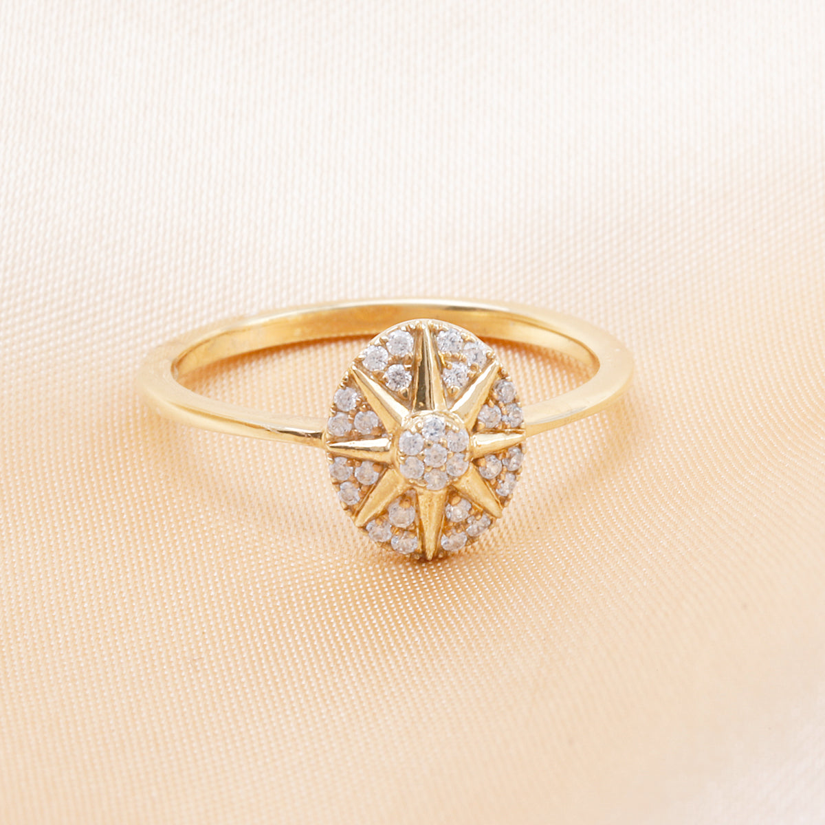 Sunburst Diamond Ring