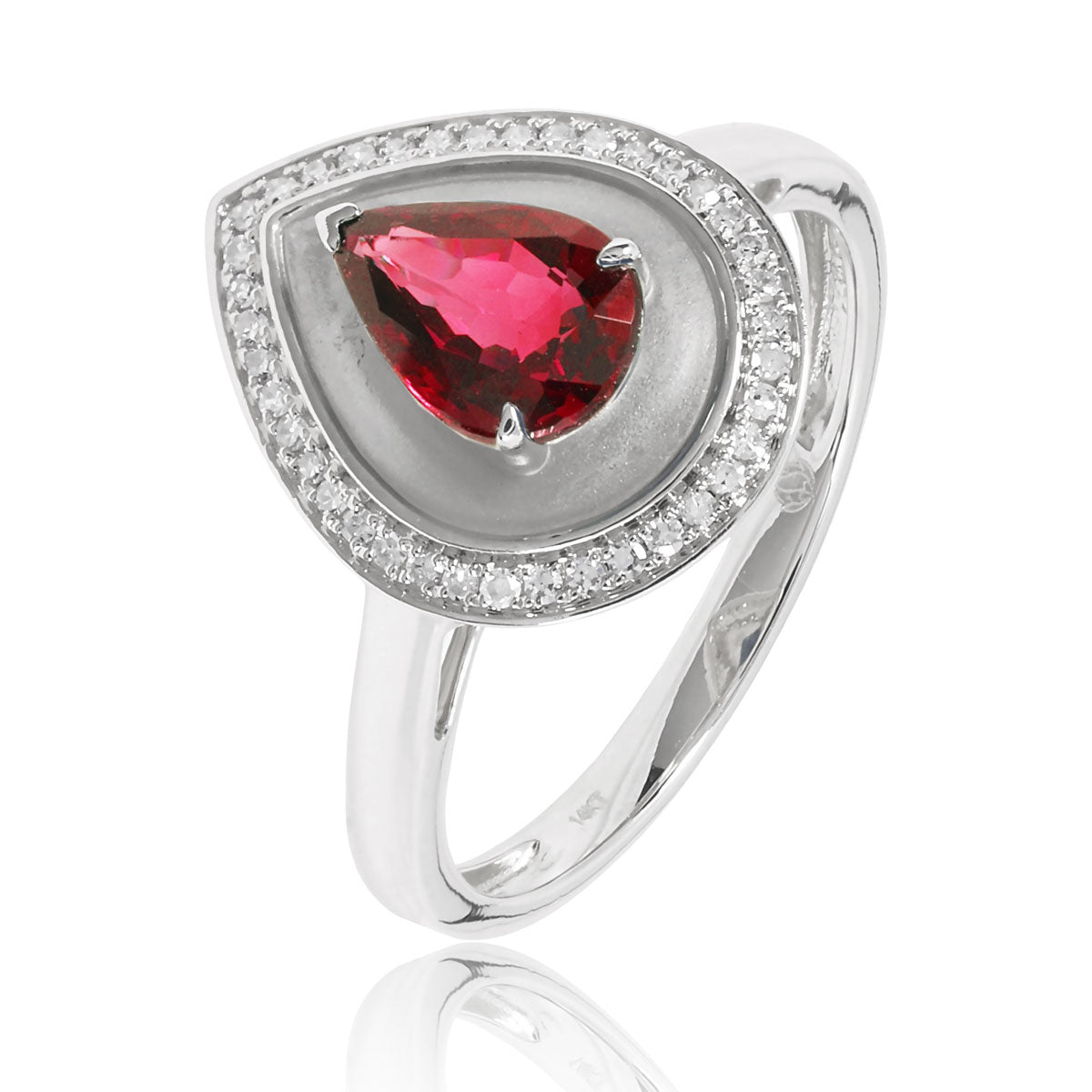 Gilded Precious Teardrop Ring
